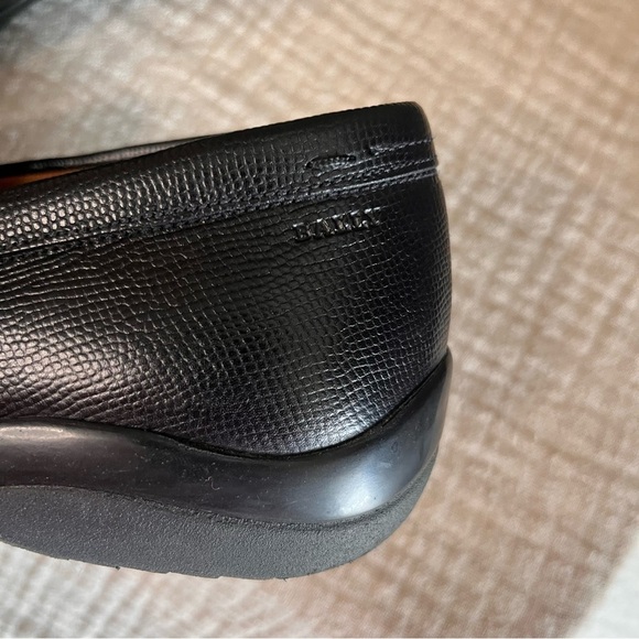 Bally MILS Mens Black Pebbled Leather Loafers Slip On Rubber Soles Sz 8.5D Swiss main image 4